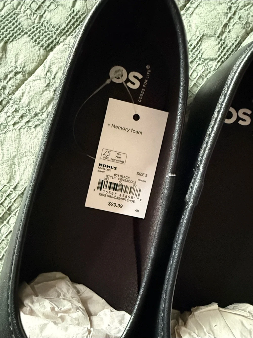 SO Girls Black Ballet Flats with Bow Accent